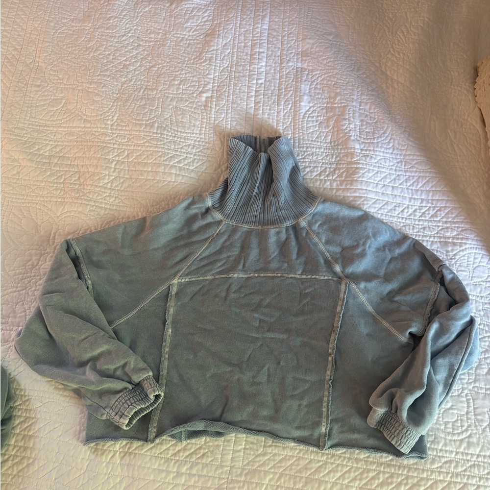 Aerie New Heights Sweat Set Light Washed Blue